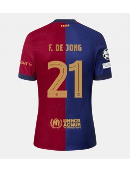 Muži Futbalové oblečenie Barcelona Frenkie de Jong #21 2024-25 Krátky Rukáv - Domáci